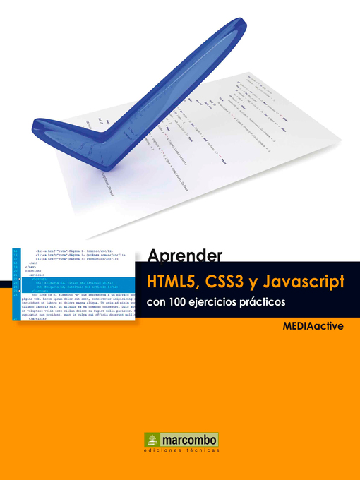 Title details for Aprender HTML5, CSS3 y Javascript con 100 ejerecios by Mediaactive - Wait list